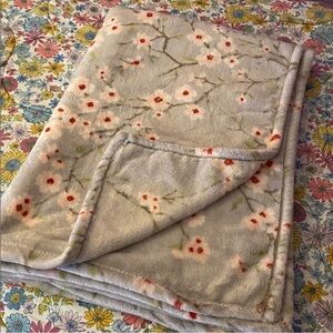 Macys Cherry Blossom Fleece Throw Blanket